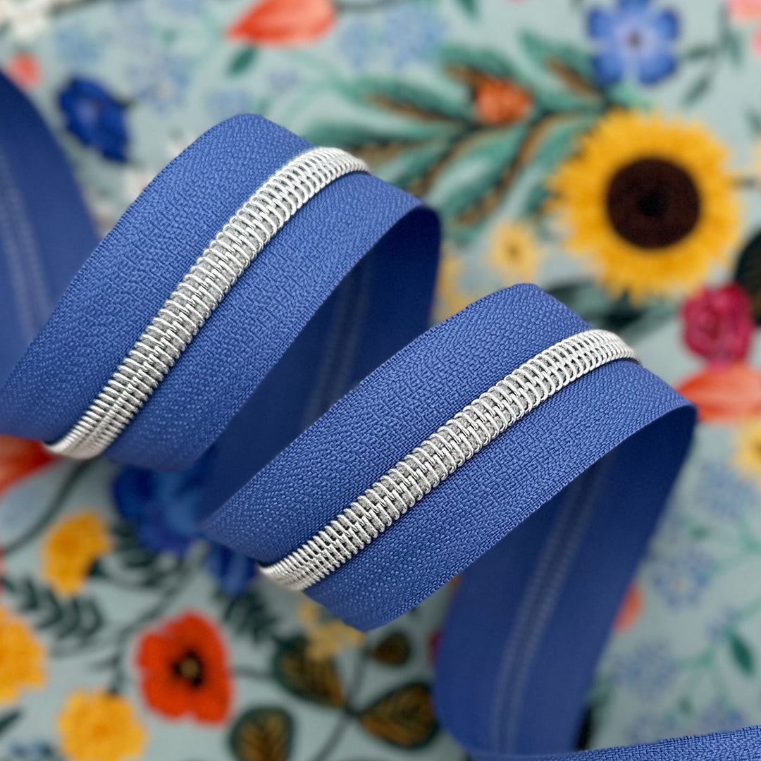 Blueberry Hill - #5 Silver Nylon Coil Zipper Tape