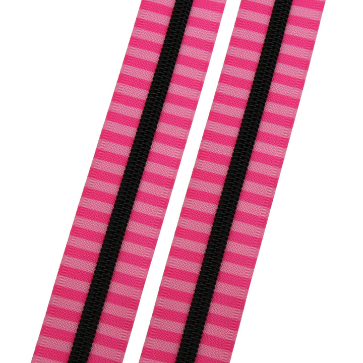 Double Pink Pop - #5 Black Nylon Coil Zipper Tape