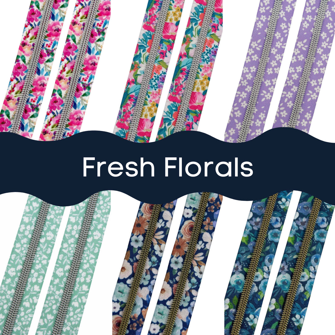 Fresh Florals - Zipper Tape Bundle