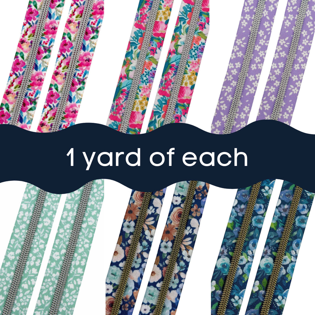 Fresh Florals - Zipper Tape Bundle