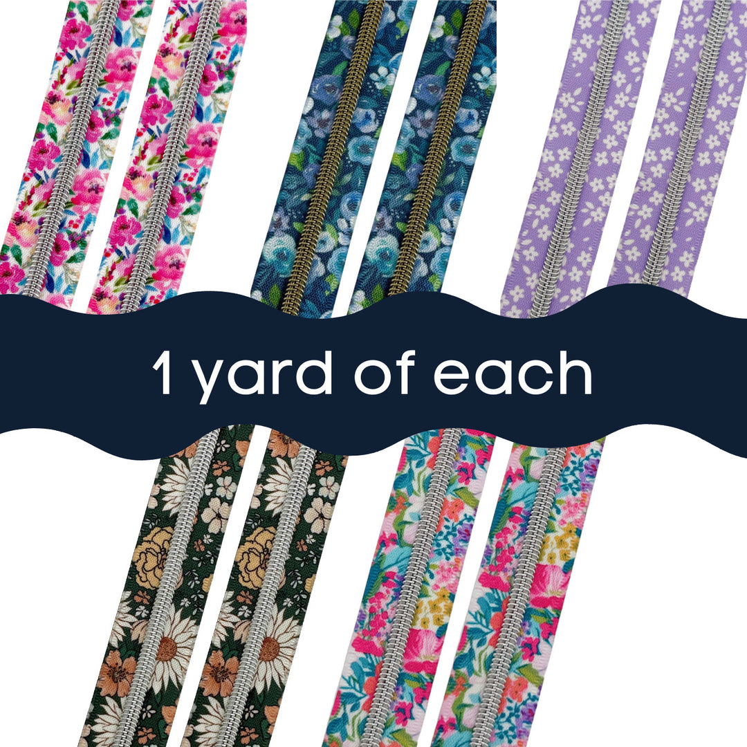 Fresh Florals - Zipper Tape Bundle