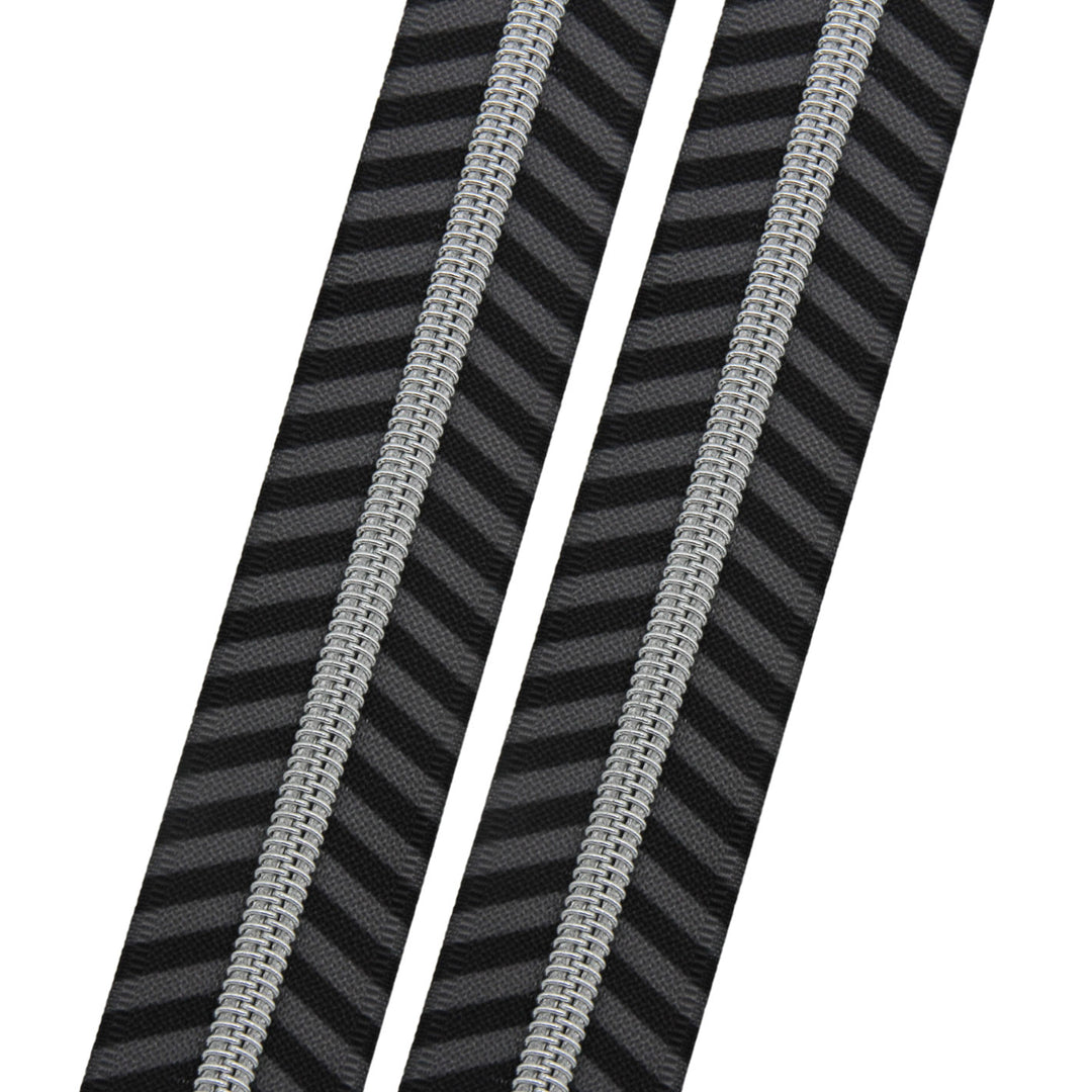 In The Grey Zone - #5 Silver Nylon Coil Zipper Tape