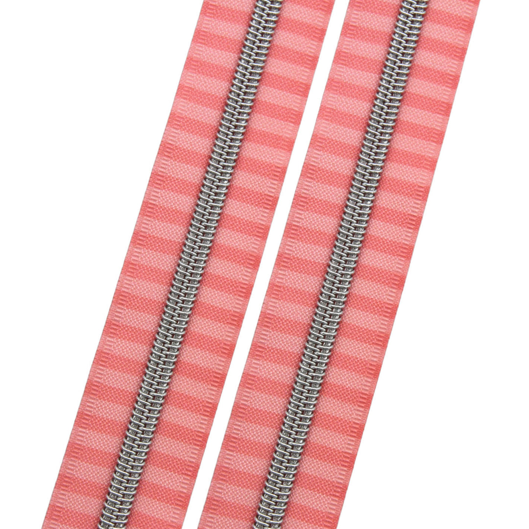 Just Peachy - #5 Silver Nylon Coil Zipper Tape