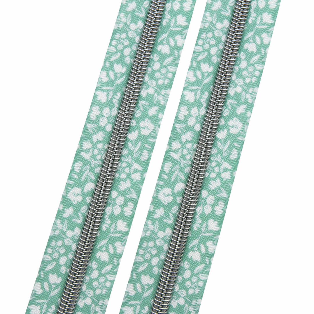 Little Floret - #5 Silver Nylon Coil Zipper Tape