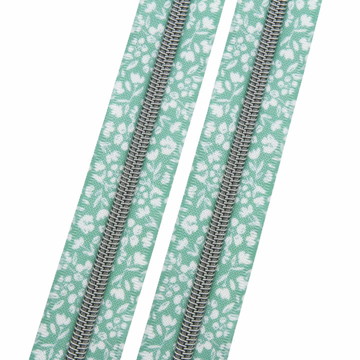 Little Floret - #5 Silver Nylon Coil Zipper Tape