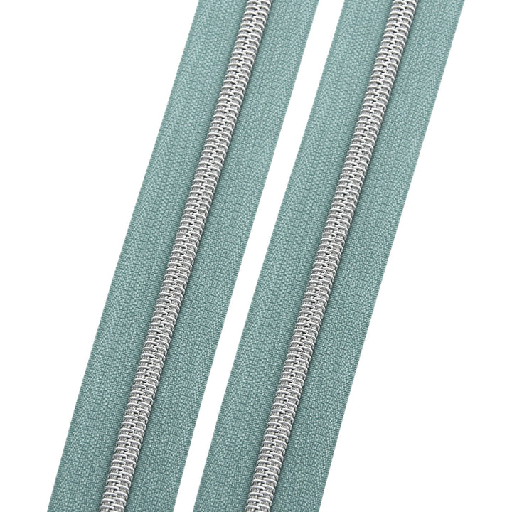 Morning Breeze - #5 Silver Nylon Coil Zipper Tape