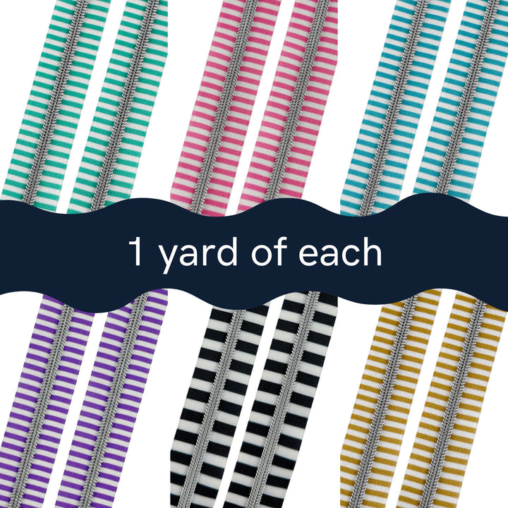 Stripes on Stripes - Zipper Tape Bundle