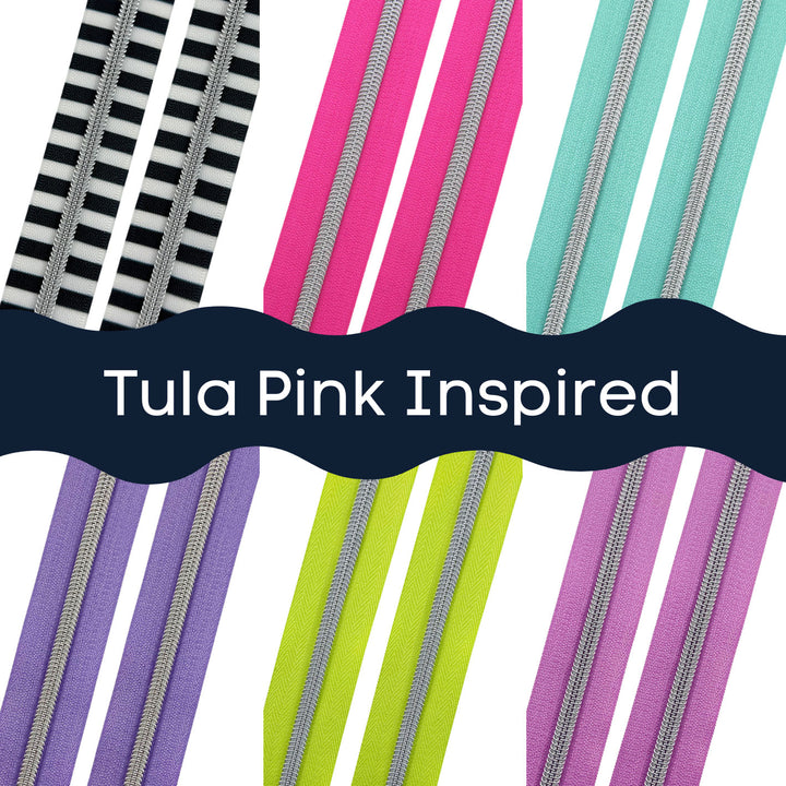 Tula Pink Inspired - Zipper Tape Bundle